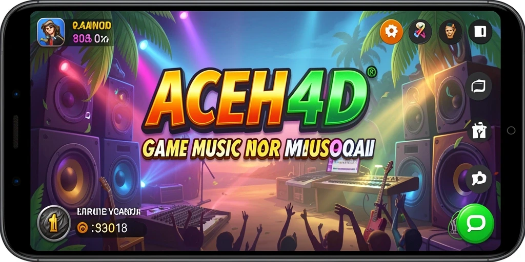 Screenshot gameplay ACEH4D dengan berbagai tantangan musik.