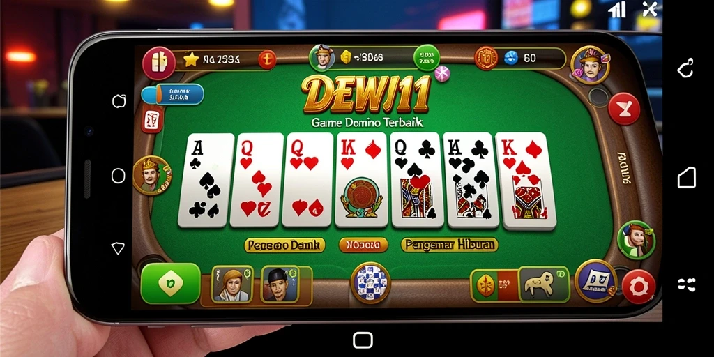 Screenshot DEWI11 menampilkan gameplay domino yang seru dan menarik.