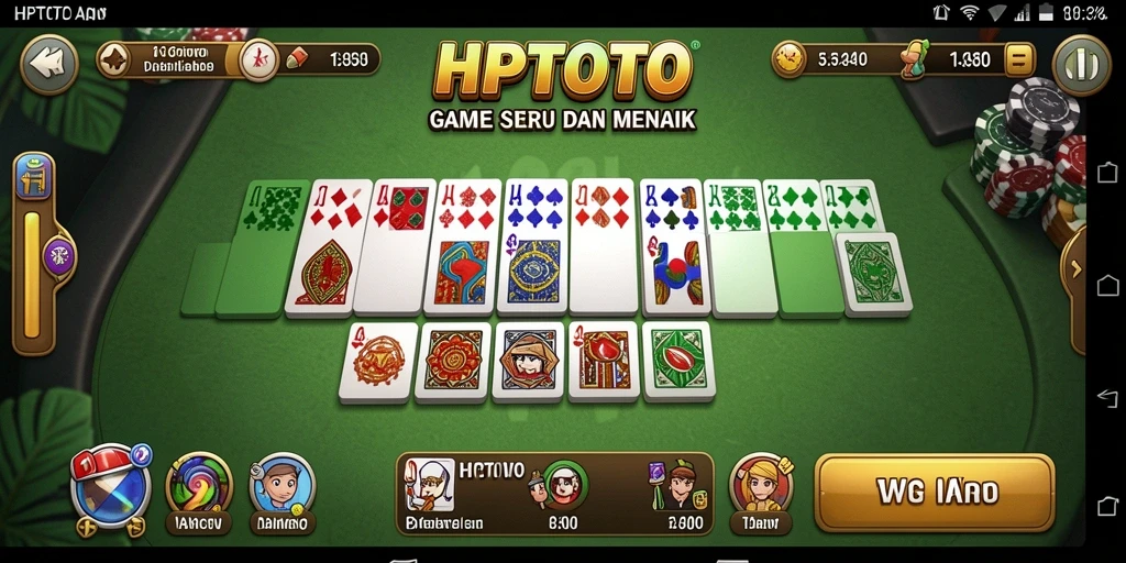 Tangkapan layar HPTOTO menampilkan gameplay Domino yang seru.