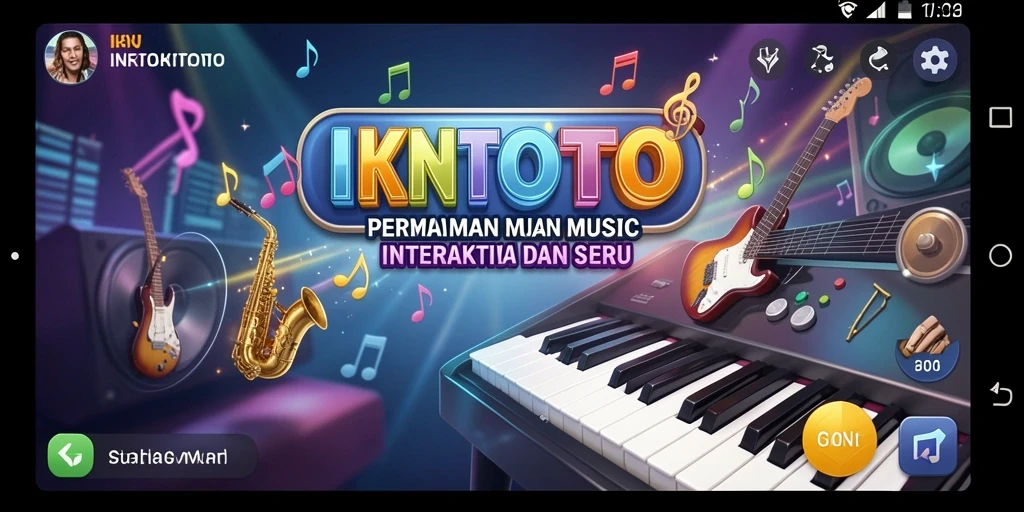 Screenshot gameplay <strong>IKNTOTO</strong> menampilkan pemain bersenang-senang di dunia musik.