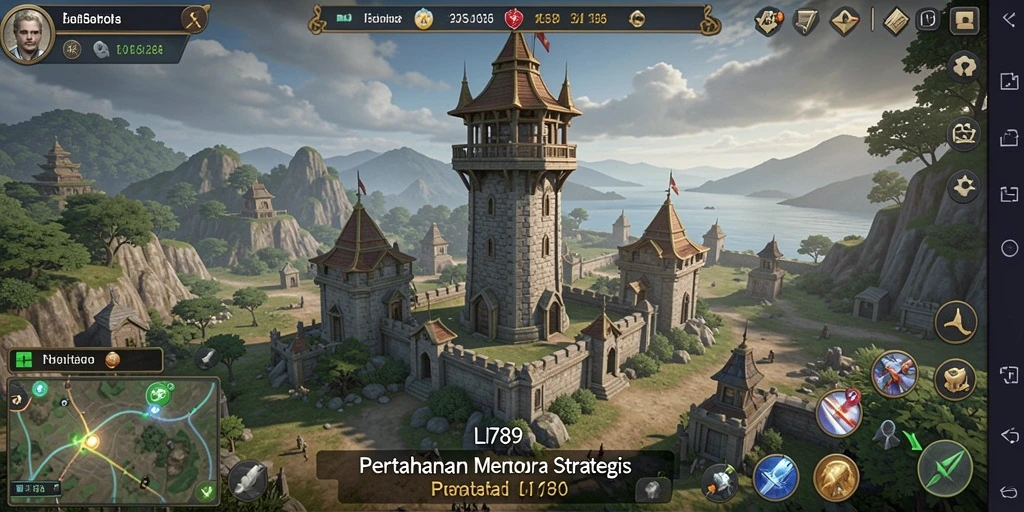 Tampilan menarik gameplay LI789 dalam pertahanan menara yang menantang.