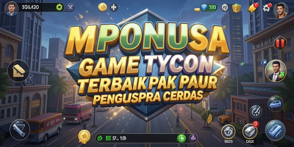 Screenshot menunjukkan gameplay menarik dari MPONUSA sebagai game Tycoon.