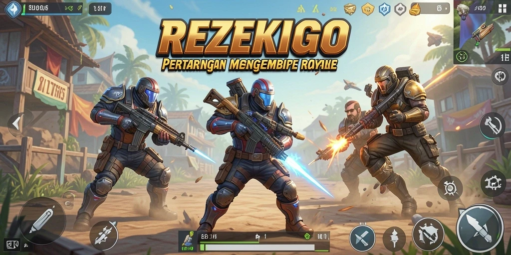 Gameplay seru di REZEKIGO dengan aksi Battle Royale intens