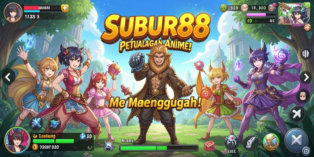 Menampilkan gameplay seru dalam dunia Anime SUBUR88.