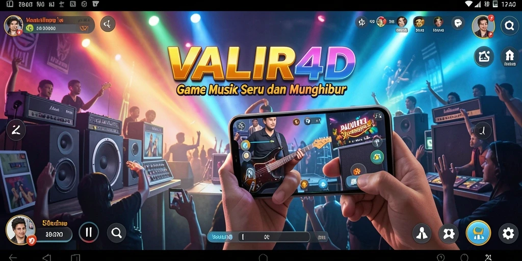 Tampilan gameplay <strong>VALIR4D</strong> dengan irama musik yang menarik.