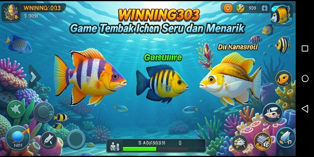 Tampilan gameplay seru menembak ikan di WINNING303.